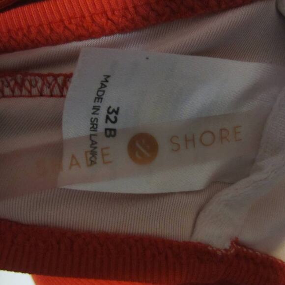 Shade & Shore Red Bikini Top Strappy Back Underwire Support 32B - Picture 5 of 7